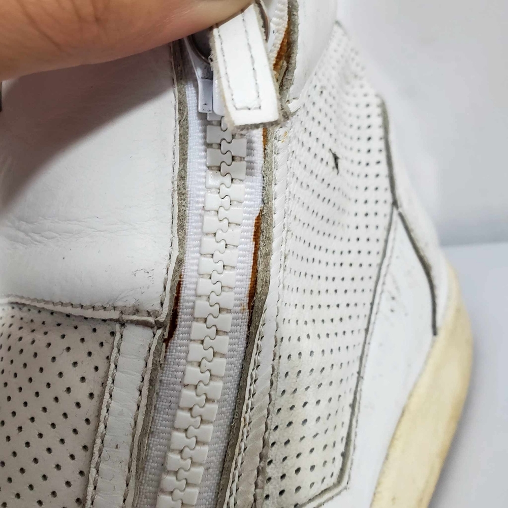 Vintage Giuseppe Zanotti white Croc embossed leather sneakers - Picture 9 of 14